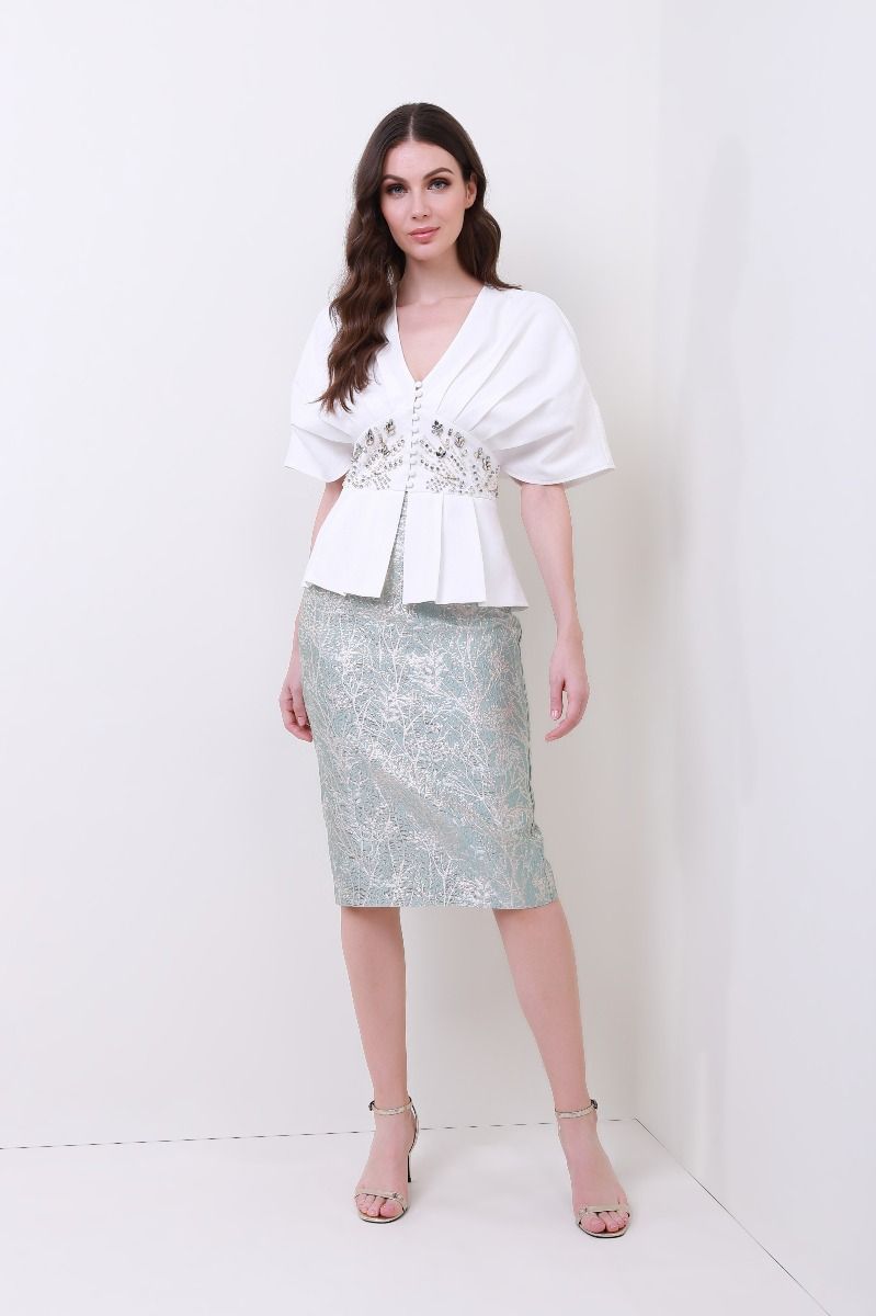 embellished waist Top