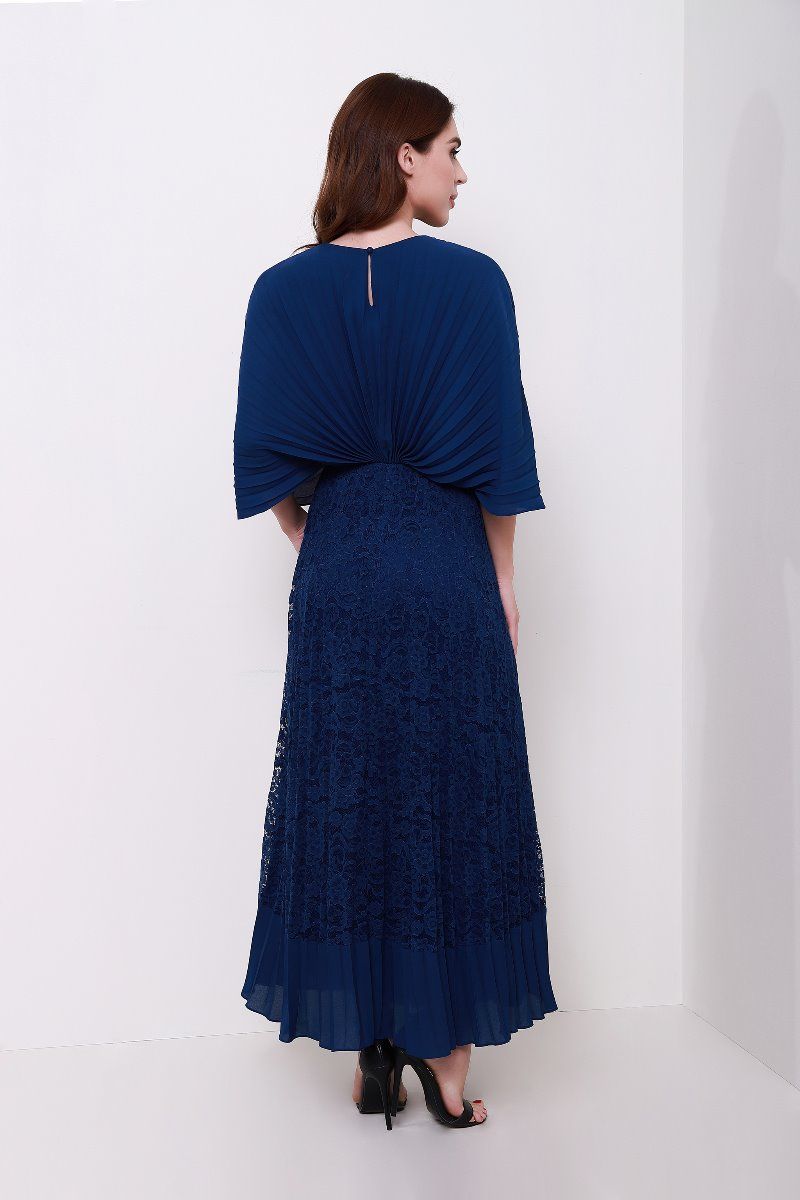 pleated lace dress