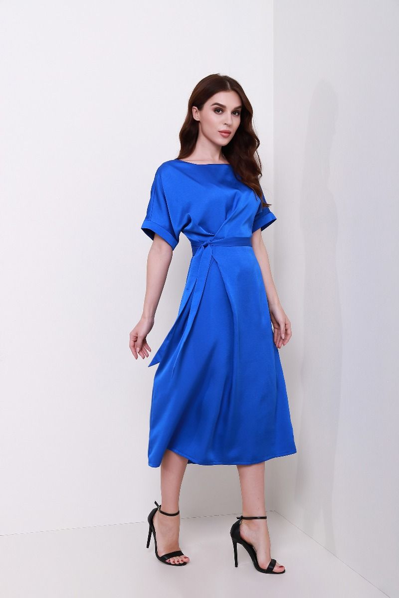 frill midi sleeves dress