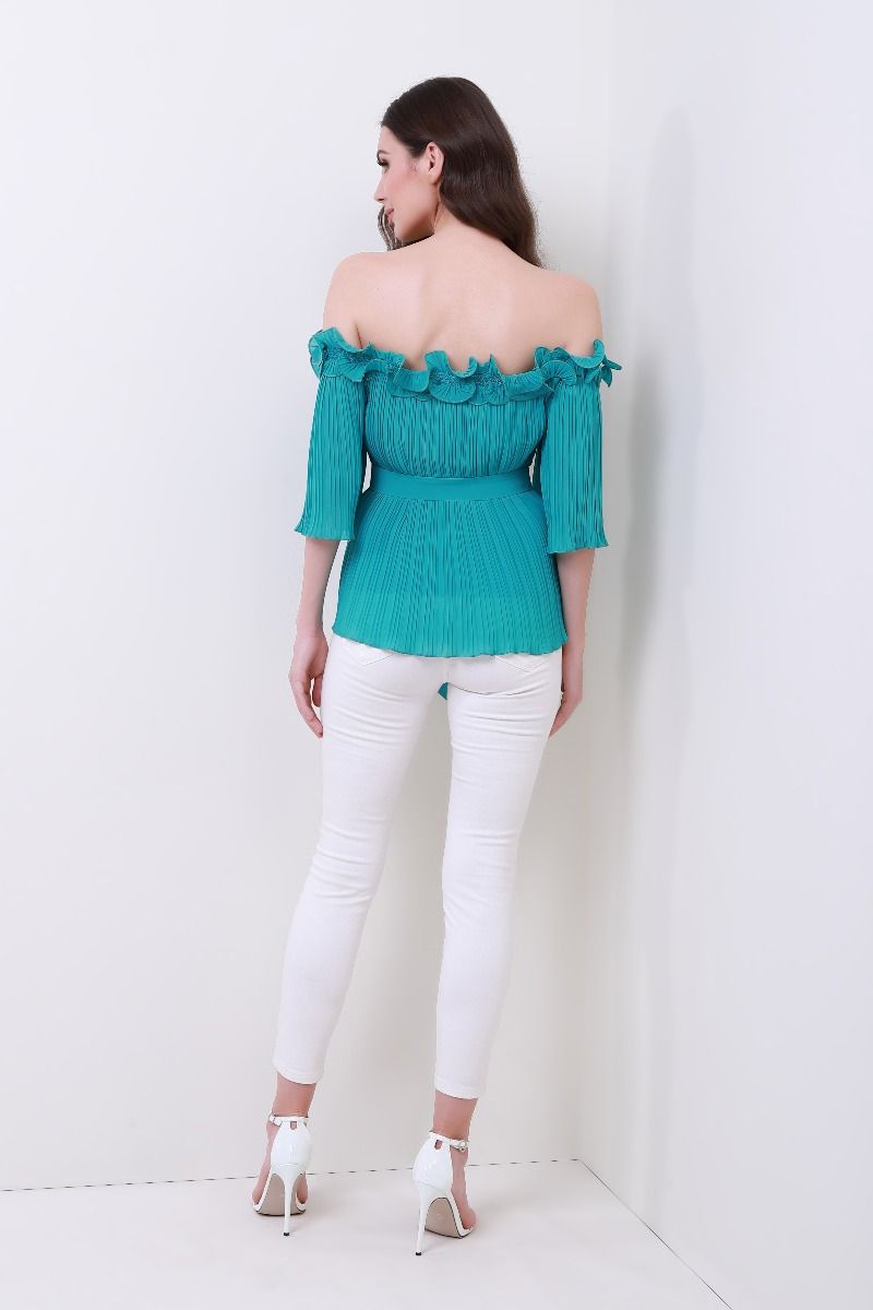 pleated chiffon blouse