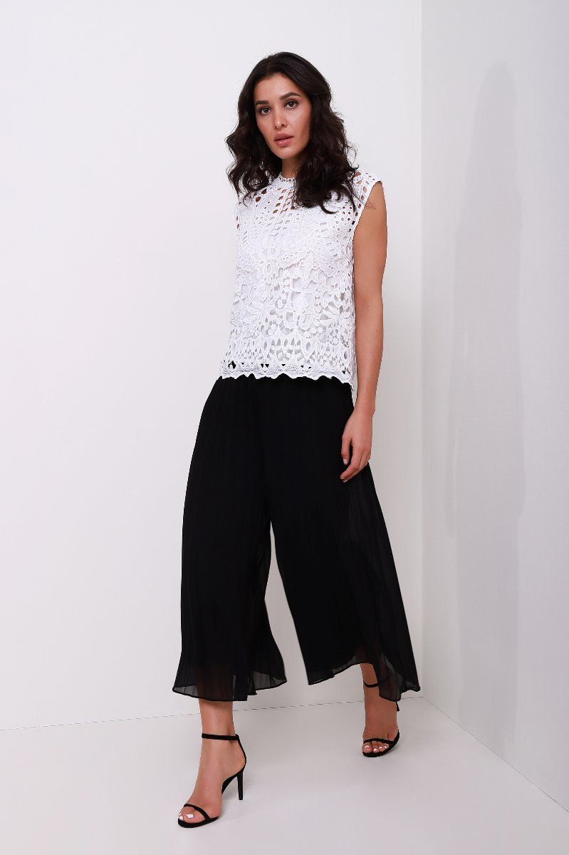 pleated chiffon culotte 
