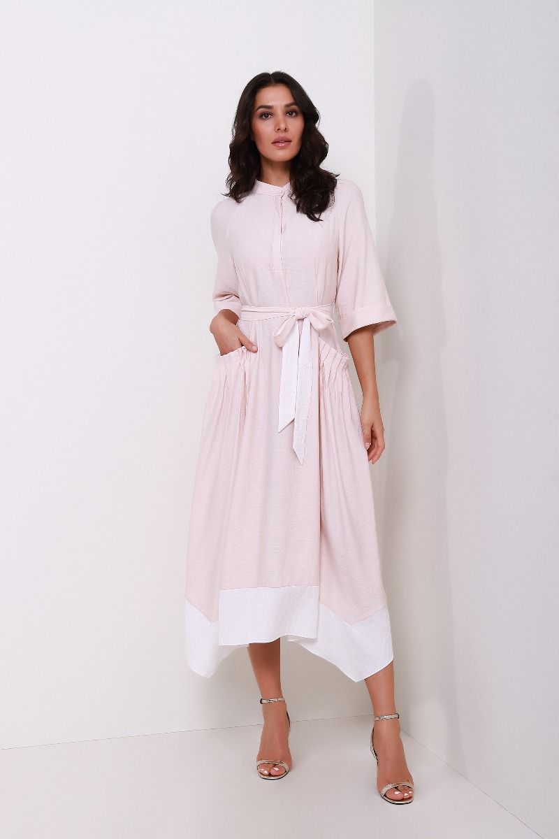 self-belt asymmetrical Kaftan 