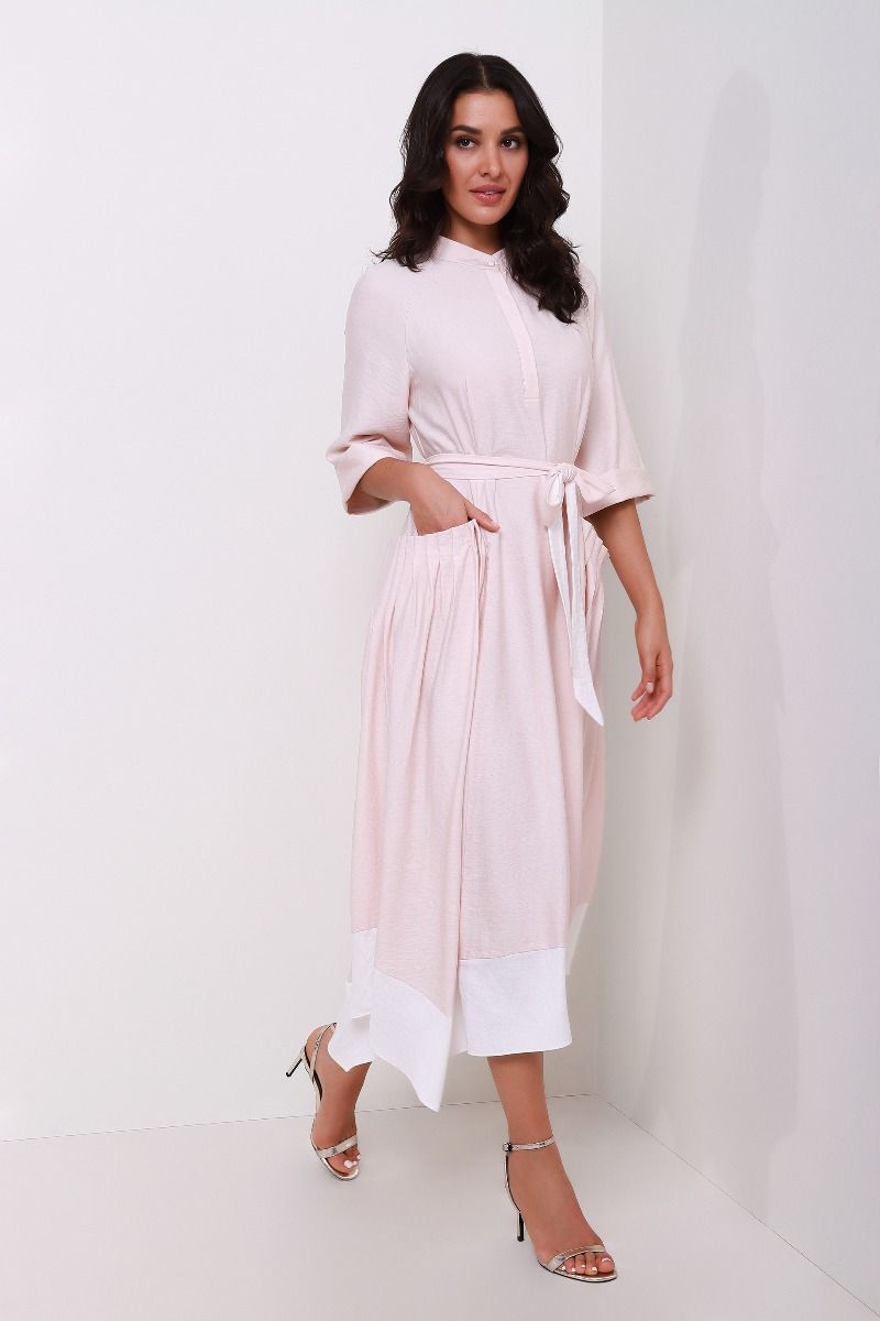 self-belt asymmetrical Kaftan 