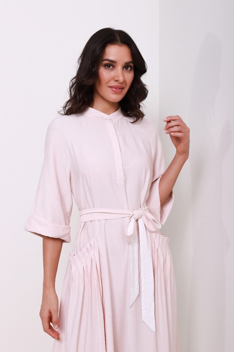 self-belt asymmetrical Kaftan 