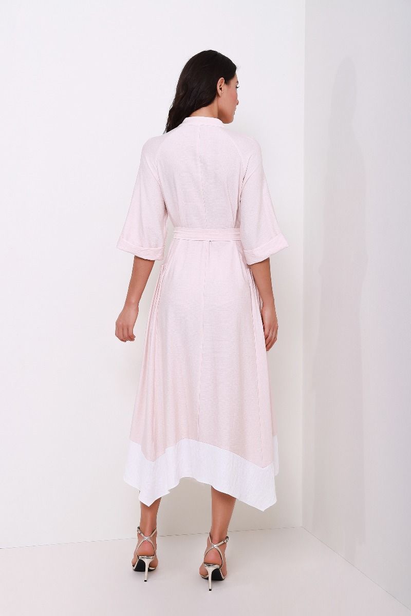 self-belt asymmetrical Kaftan 