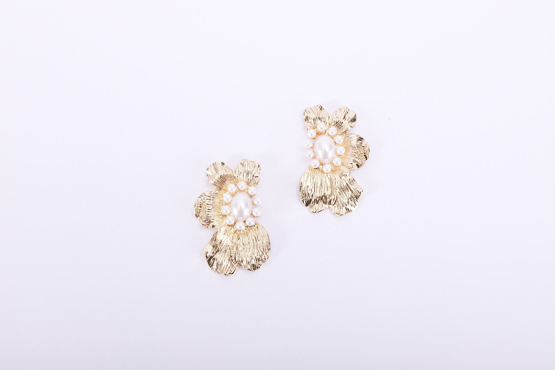 embellished pearl earrings