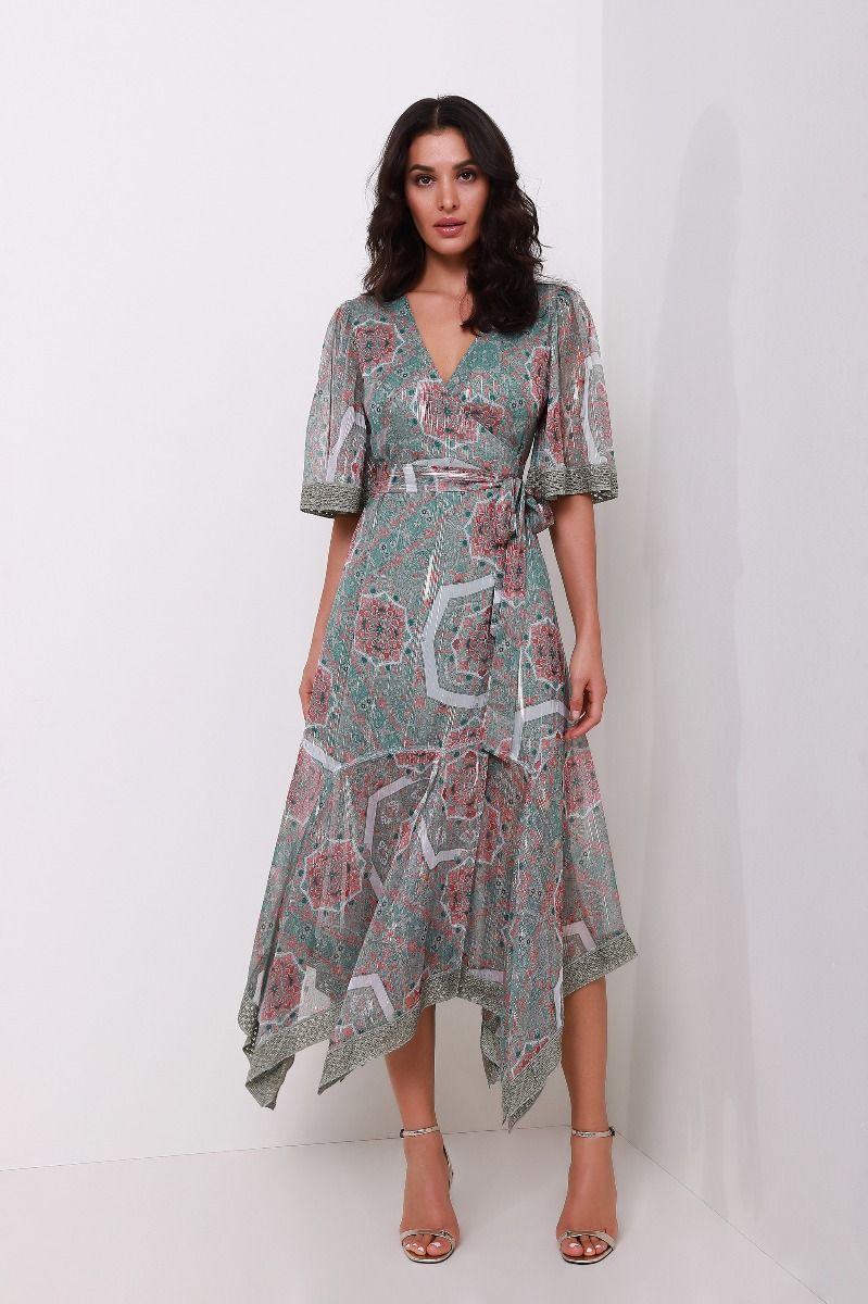 Wrap asymmetrical dress