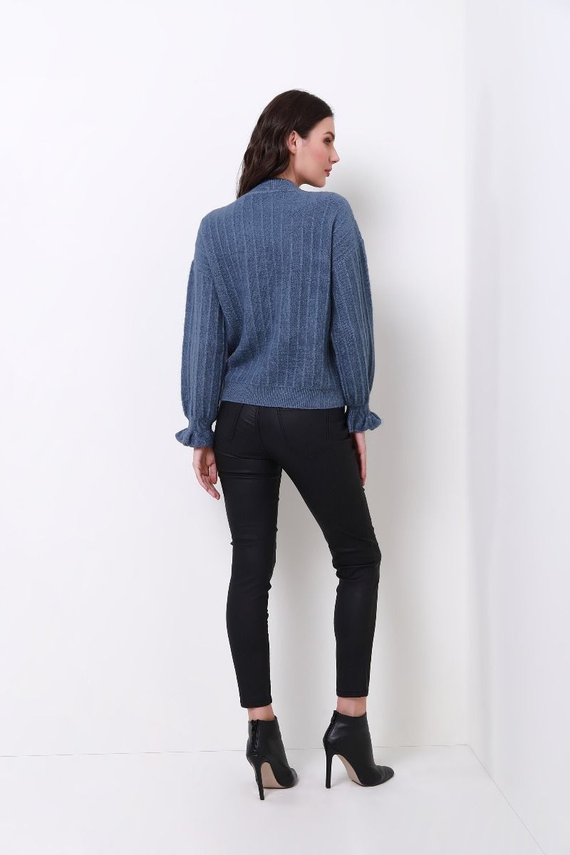 leaves embroidery sweater 