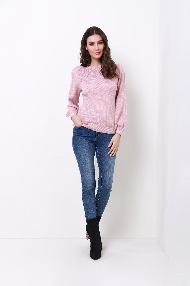 embellished  knitted pullover