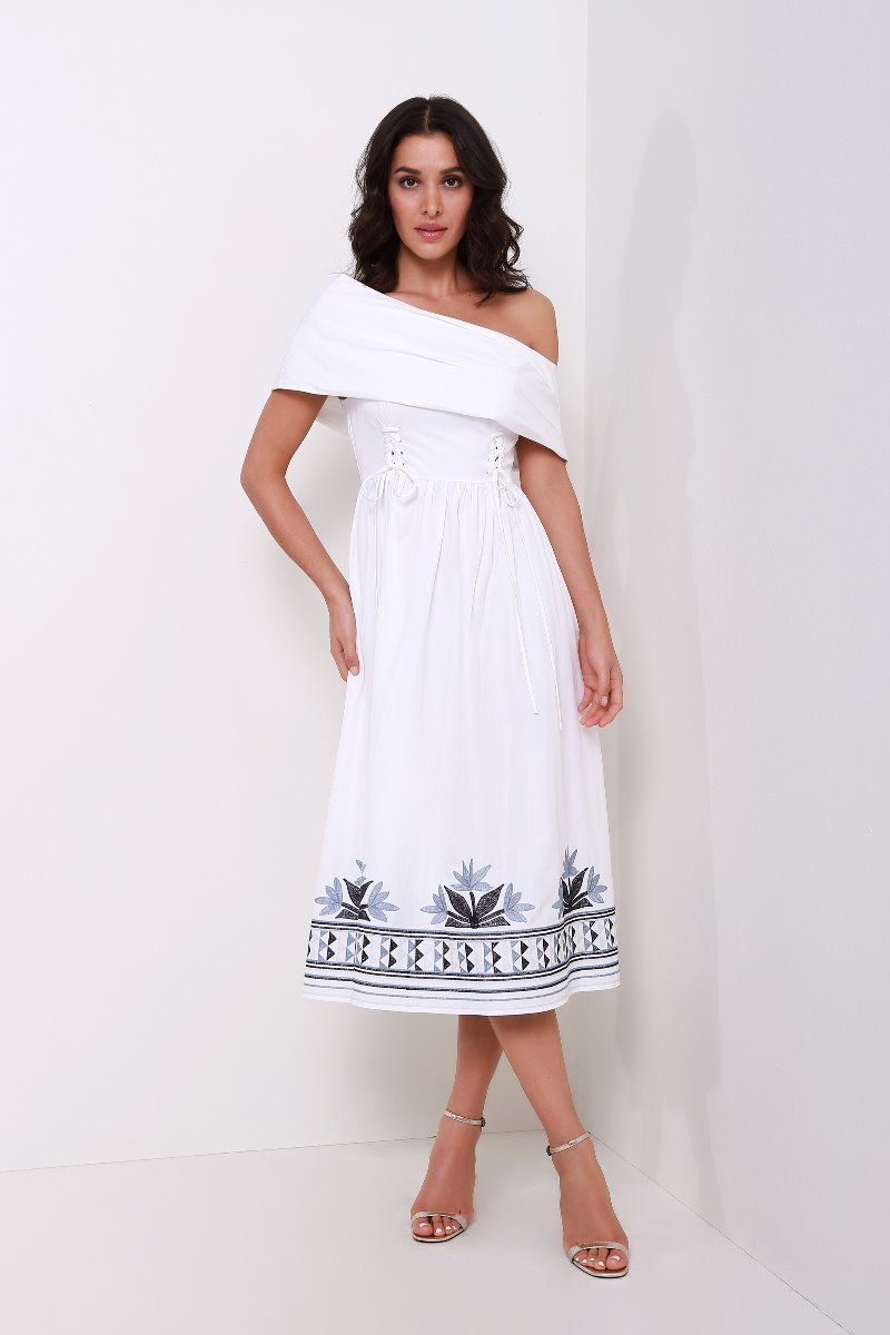 asymmetrical shoulder dress
