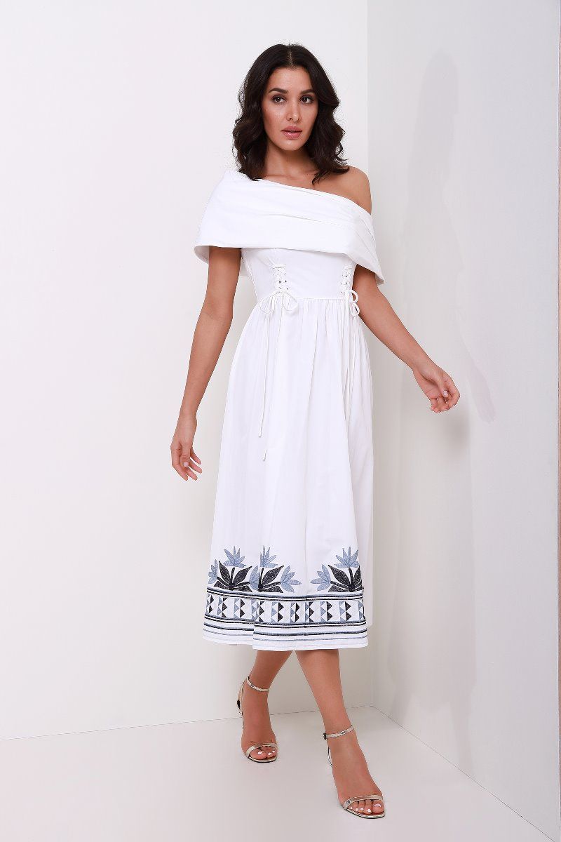 asymmetrical shoulder dress