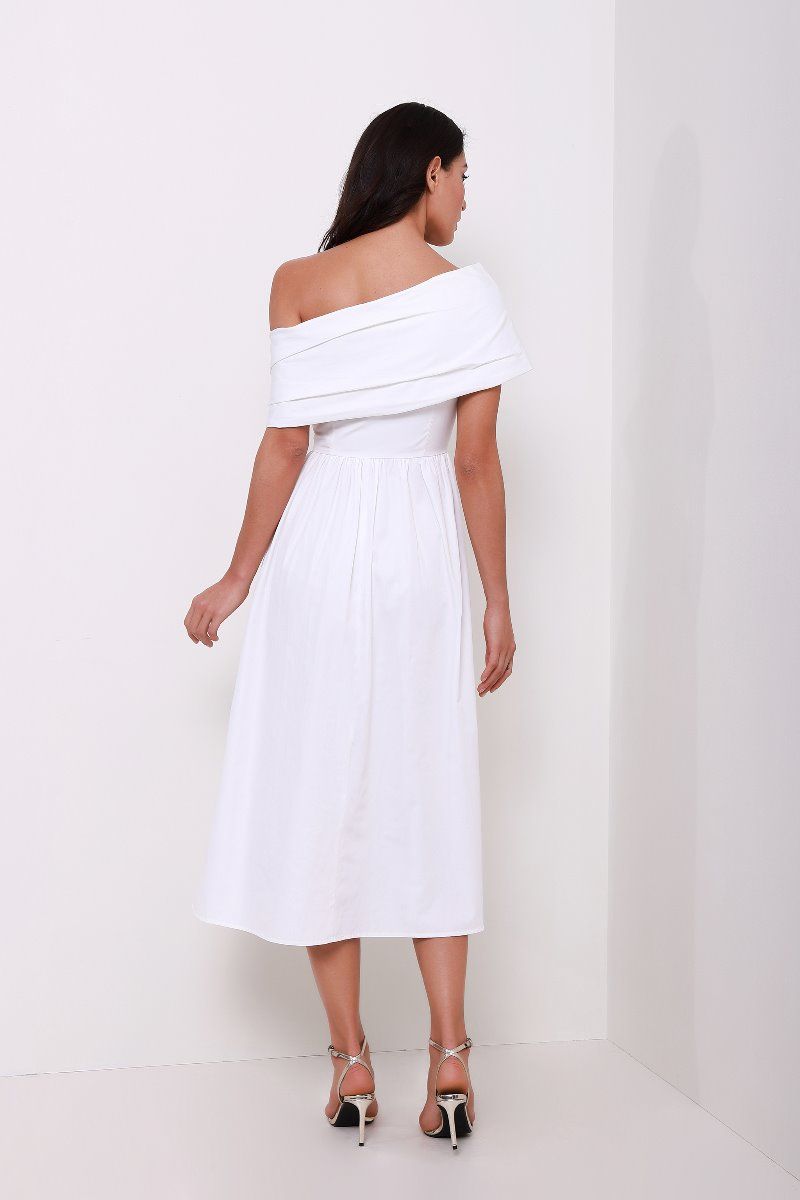 asymmetrical shoulder dress