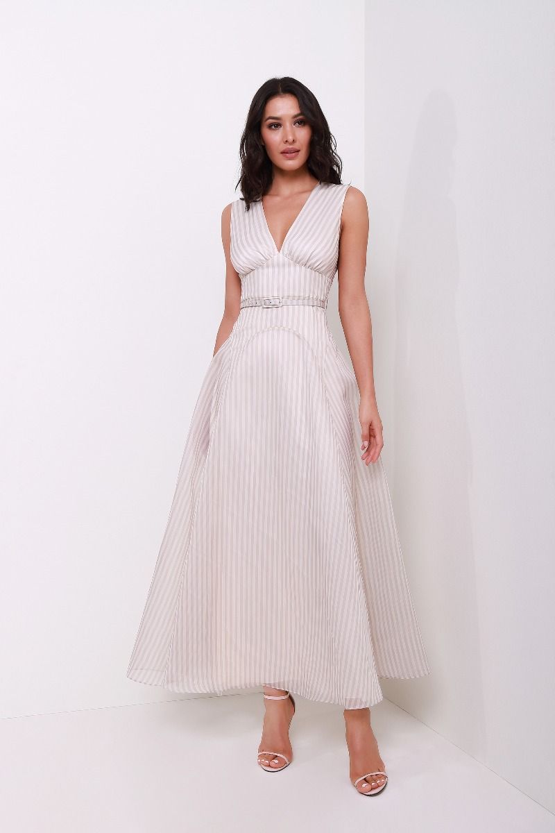 Striped organza dress