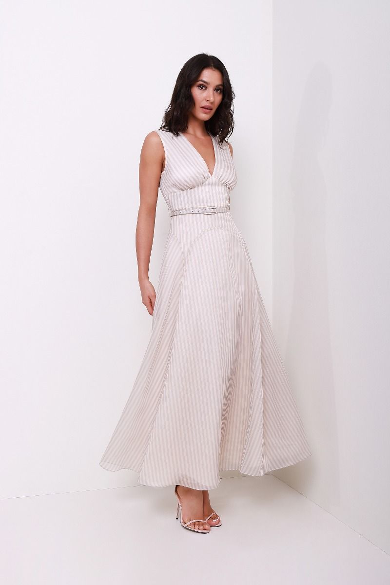 Striped organza dress