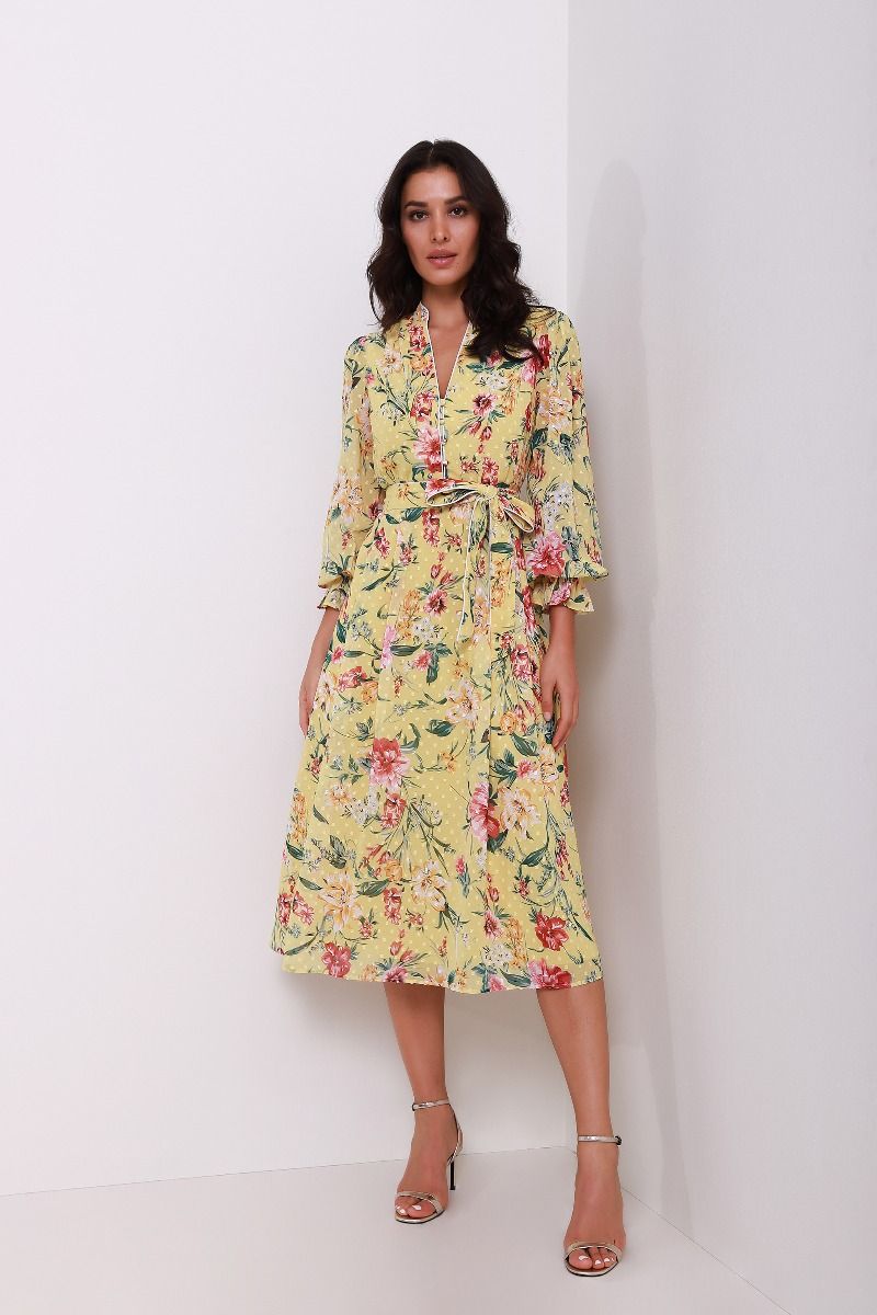 floral chiffon dress