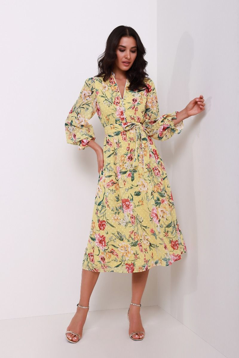 floral chiffon dress