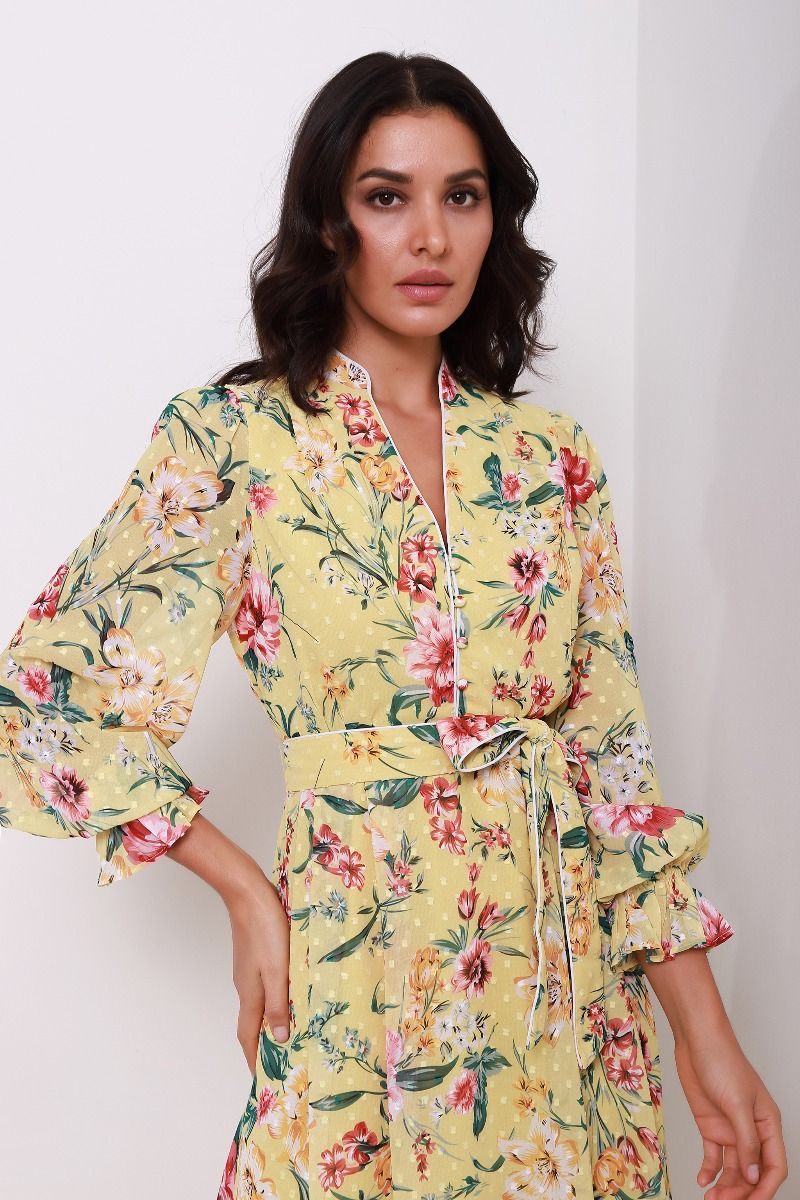 floral chiffon dress