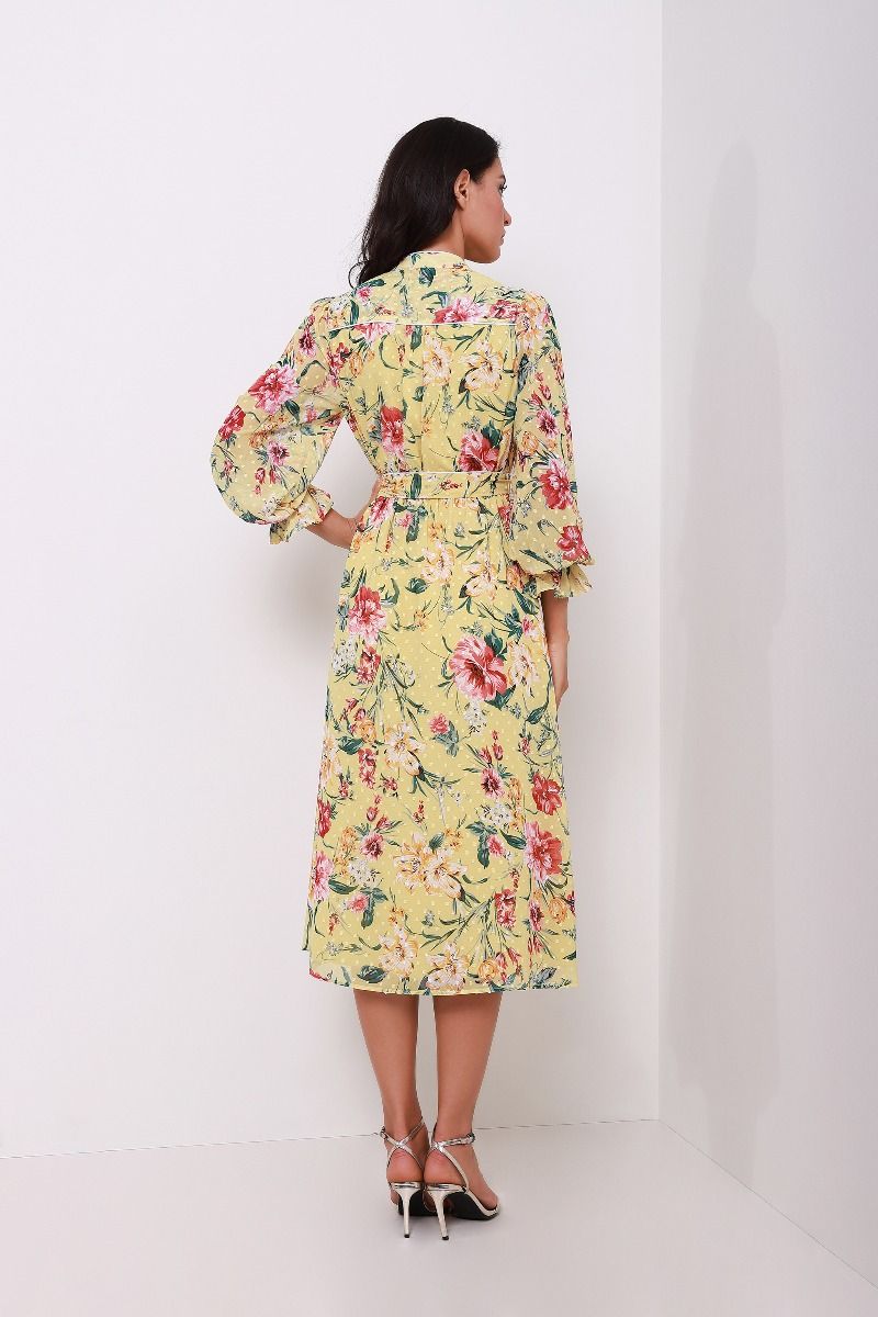 floral chiffon dress