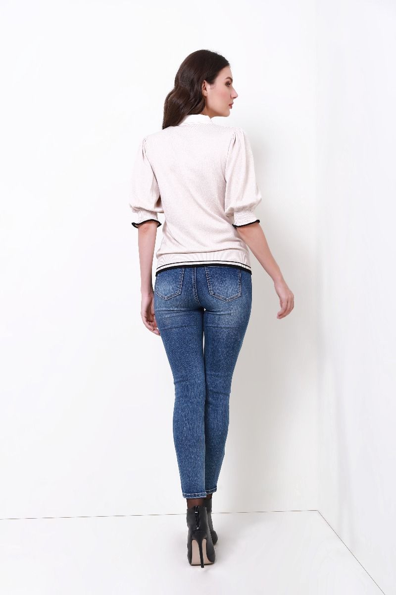 satin neck-tie top