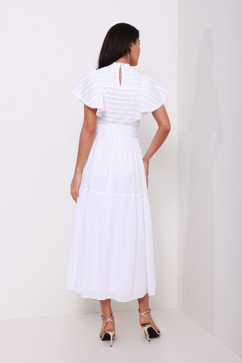 Frill sleeves dress