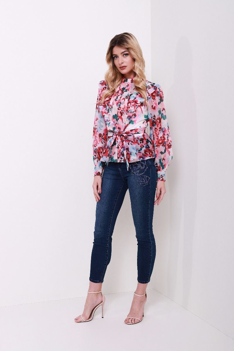 organza floral blouse