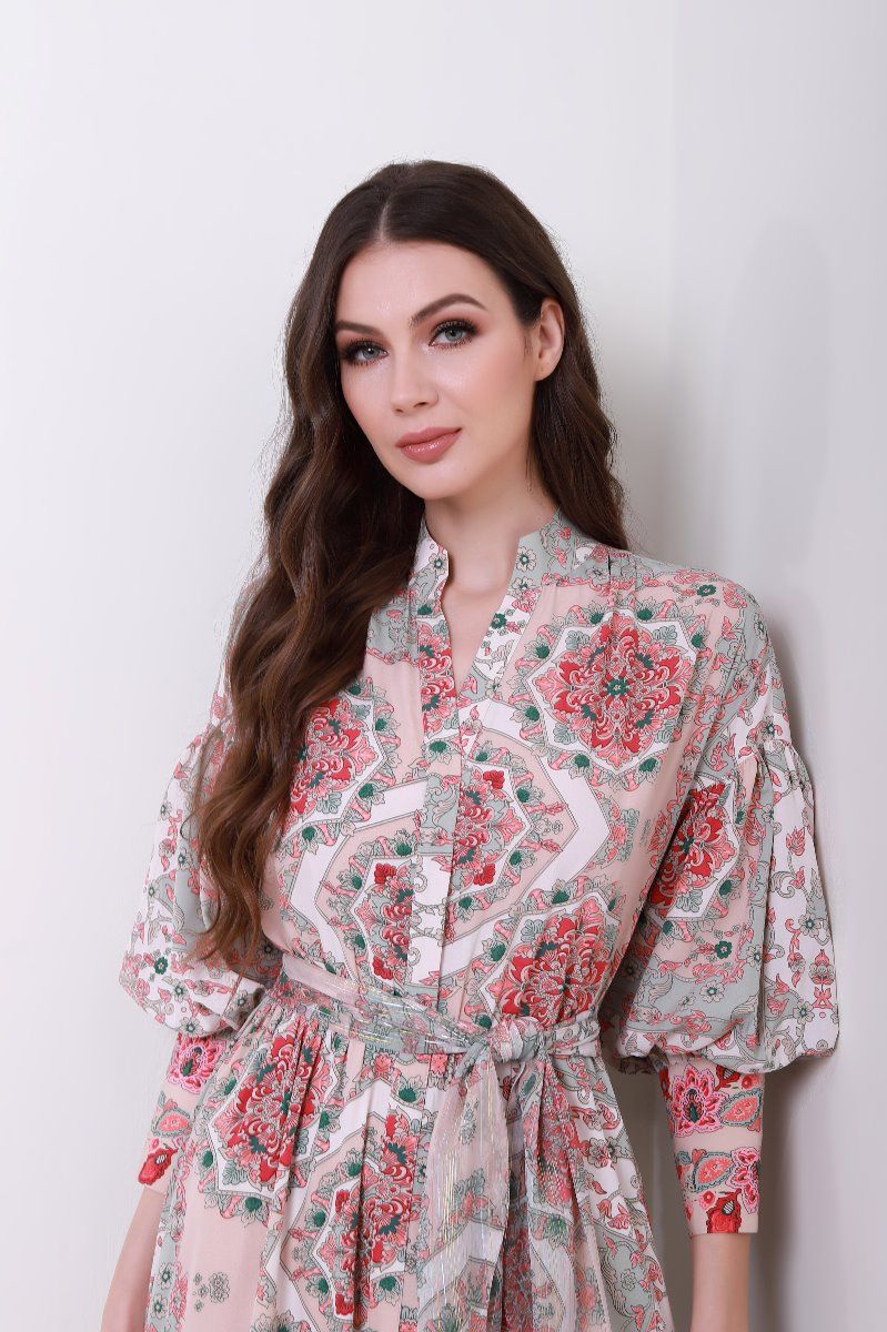 Printed overlay dress