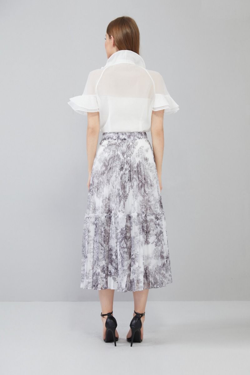 Midi Printed Skirt