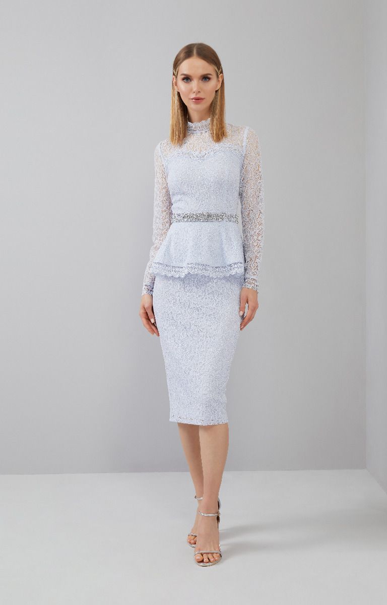 Lace Peplum Blouse