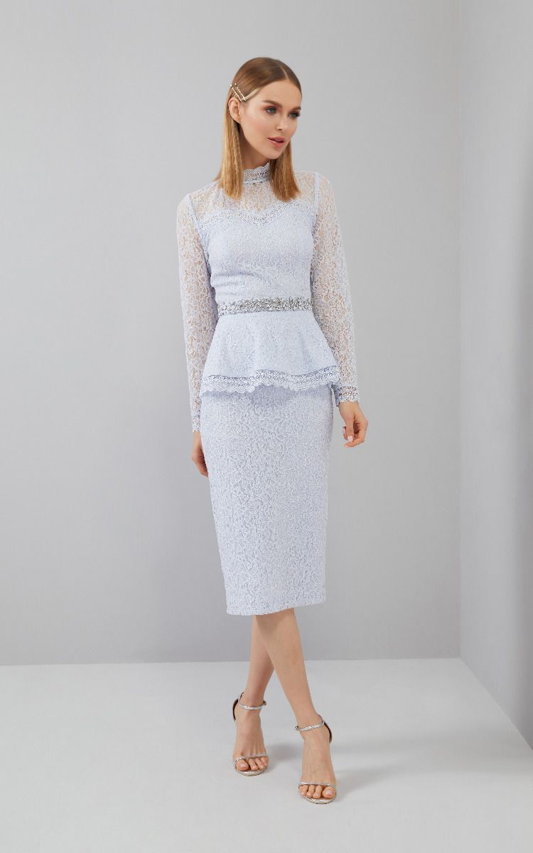 Lace Peplum Blouse