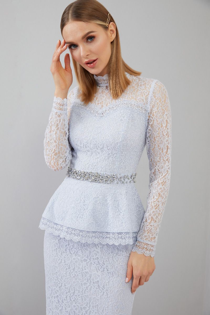 Lace Peplum Blouse