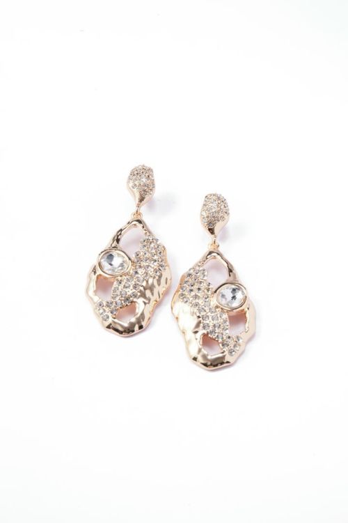 Crystal gold earrings