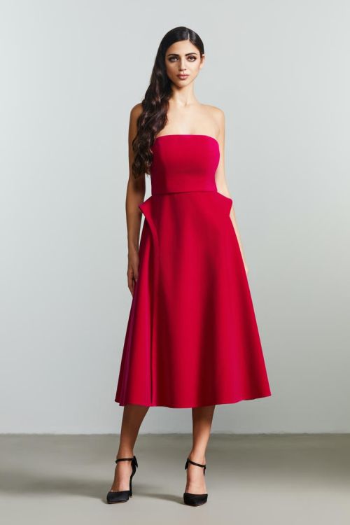 Fit and flare velvet dress