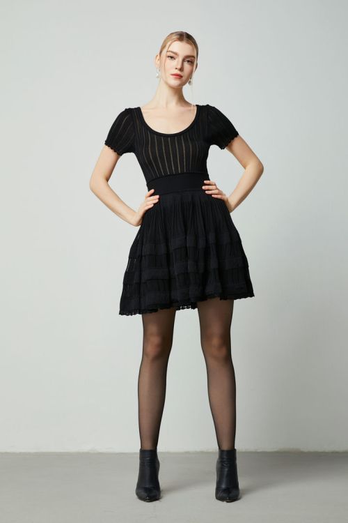 A-line knit dress