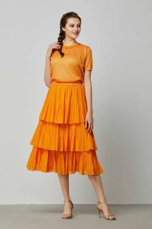 Layered chiffon skirt
