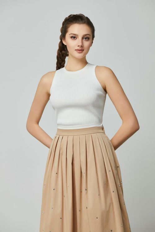 Ribbed Fitted Sleeveless Tank Top