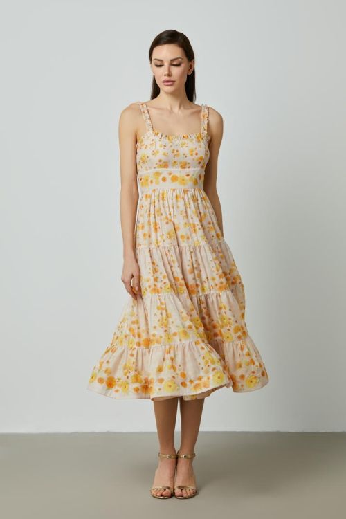 tiered detailed dress