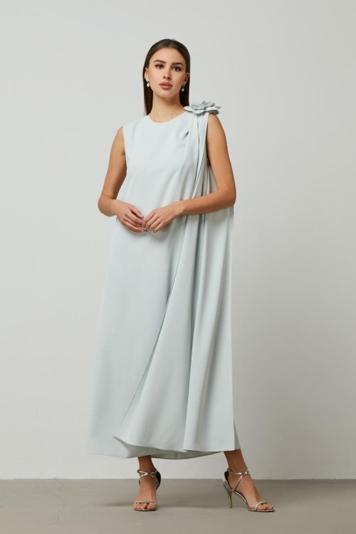 Flower applique dress
