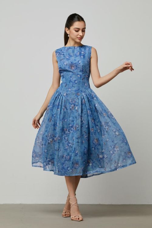 A-line midi dress
