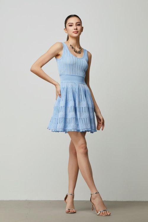 A-line knit dress