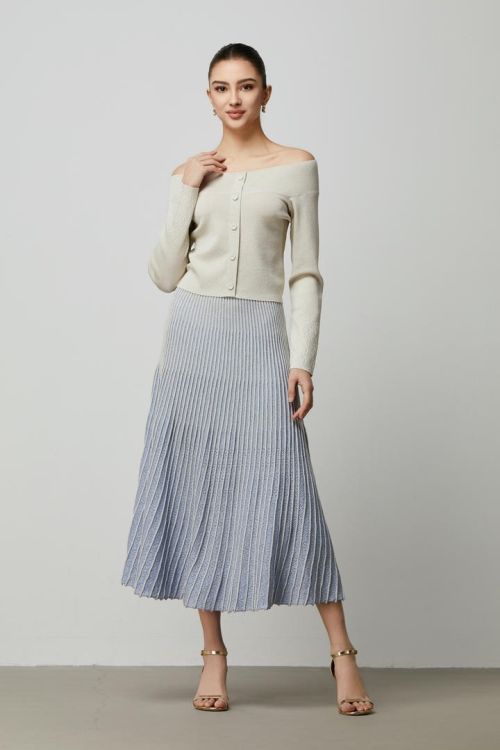 A-line pleated skirt