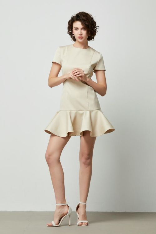 Ruffled peplum Dress