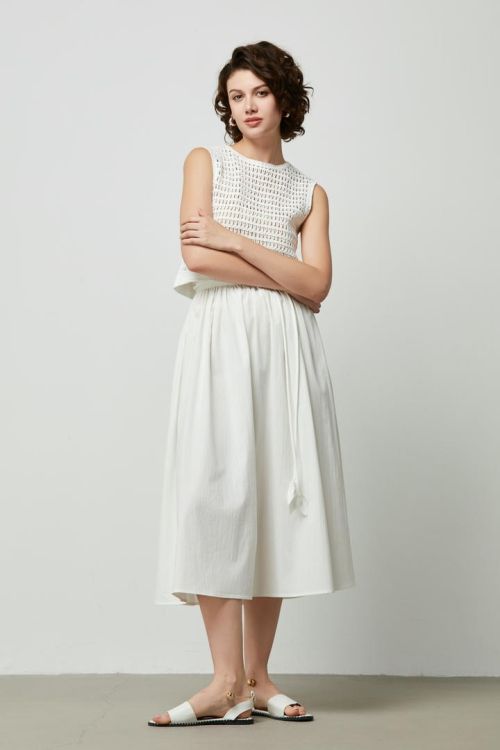 Rope Belt A-line skirt