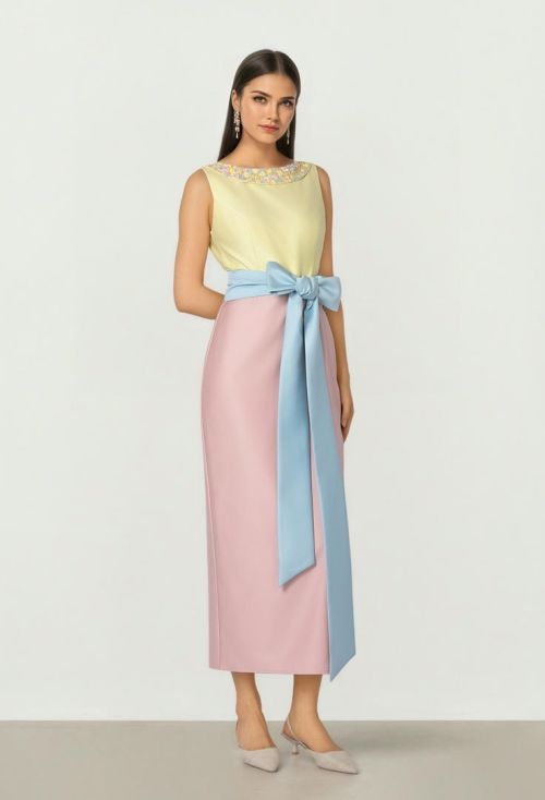 Beaded Tie Dress