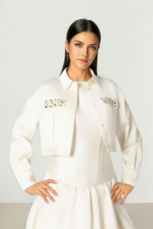 Beaded Wrap Jacket