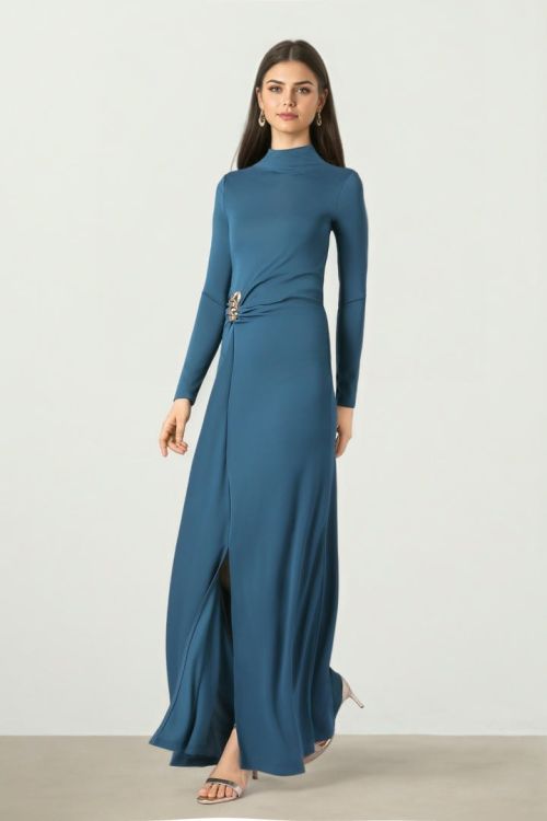 Blue Jersey Dress