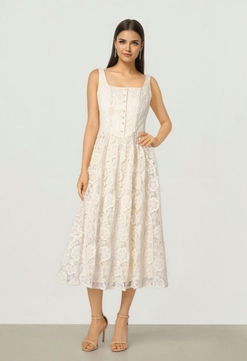 Square Lace Dress