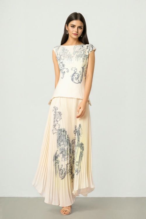 Pleated Maxi Dress