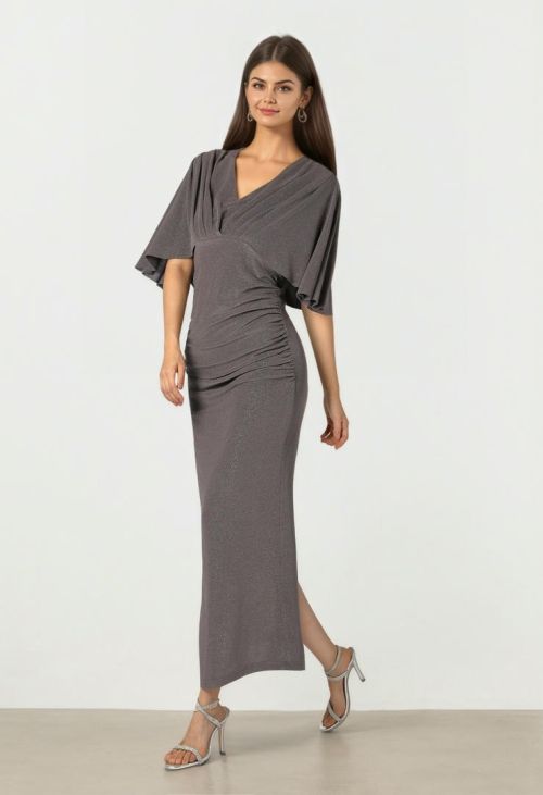 Dark Silver Jersey Dress