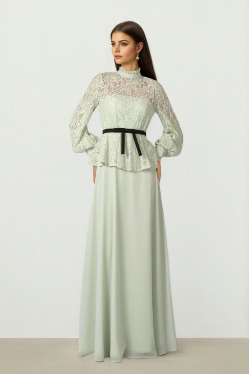 Lace Belt Dress