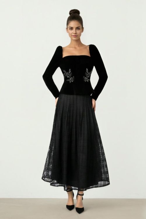 Mesh Black Skirt